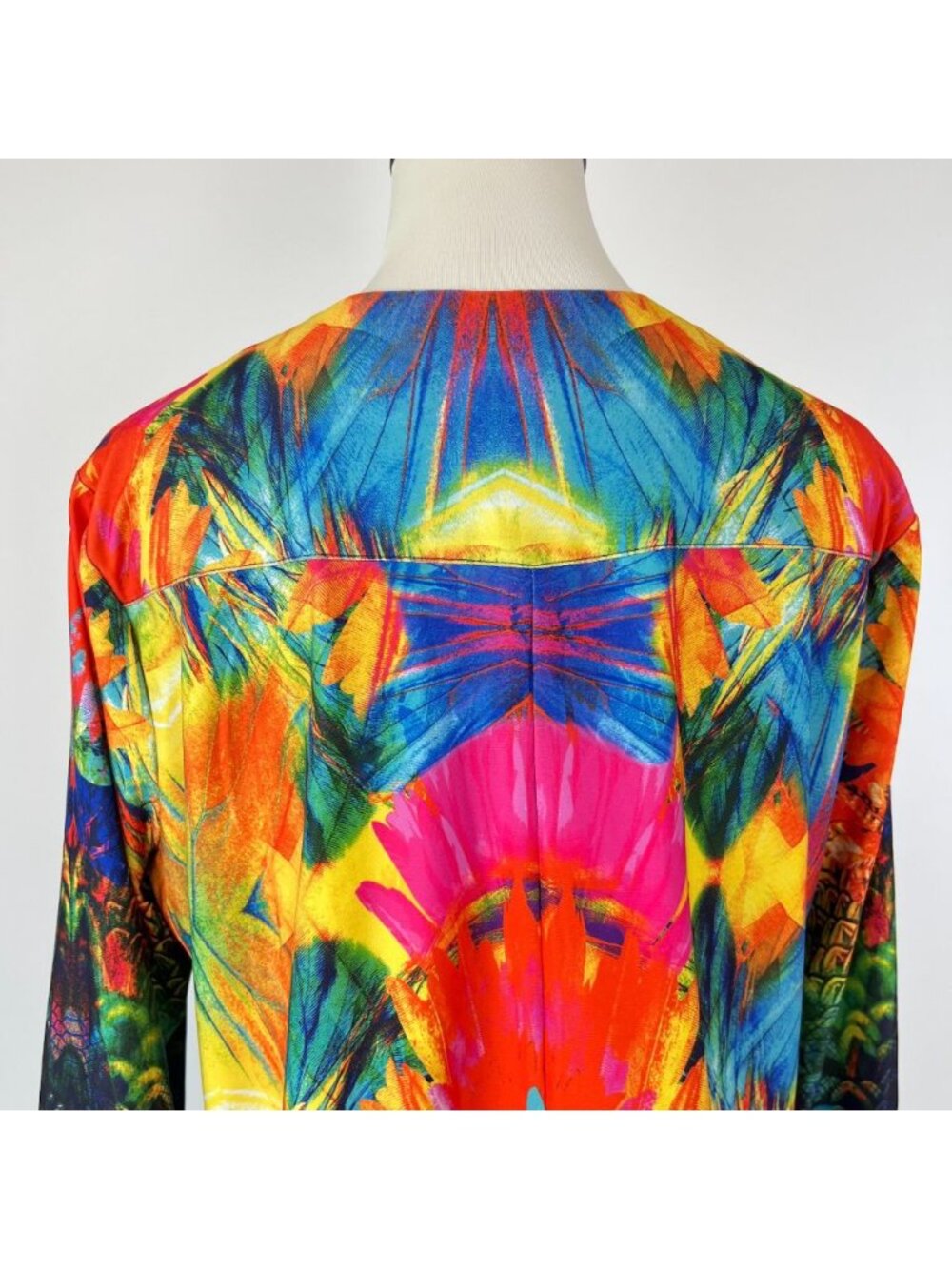 NWOT Ali Miles Floral Multicolor Rhinestone Women’s Open Front Cardigan Size PM - Picture 7 of 14